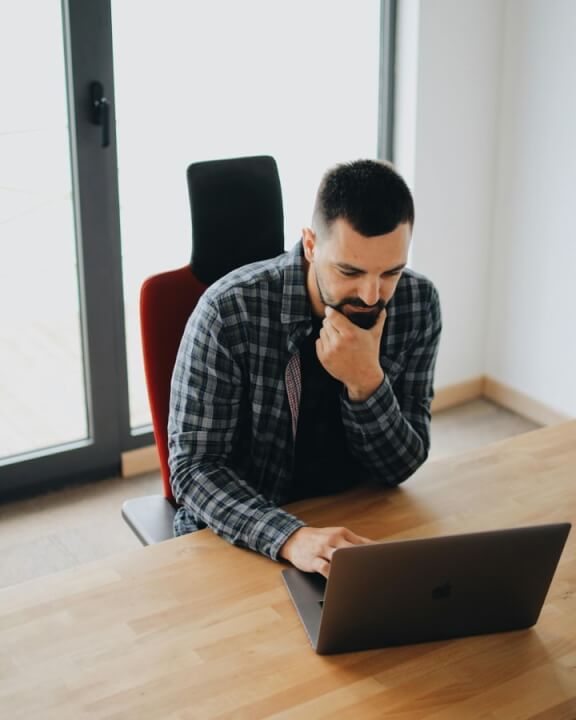 a man on his laptop